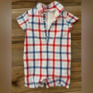 Janie and Jack Red and Blue Plaid Shirt